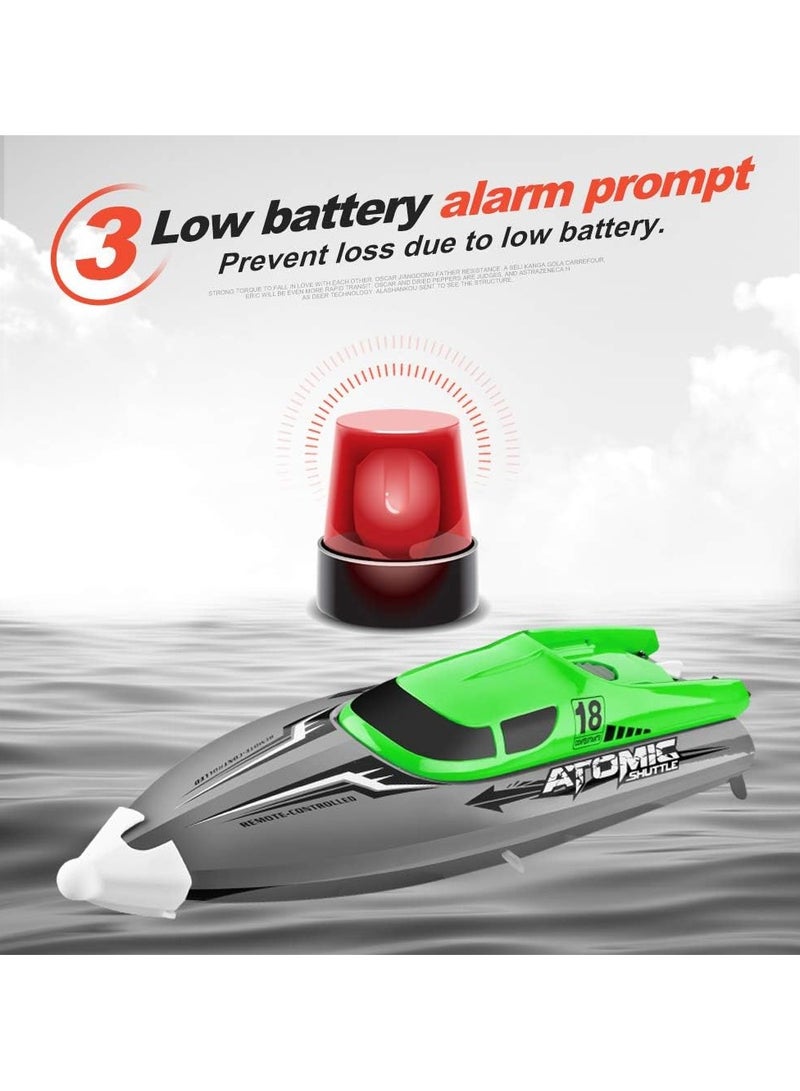 Remote Control Boat Remote Control Boat 30KM/H High Speed IPV7 Waterproof 2.4GHz 4 Channel Racing Boat for Kids Adults 2Batteries