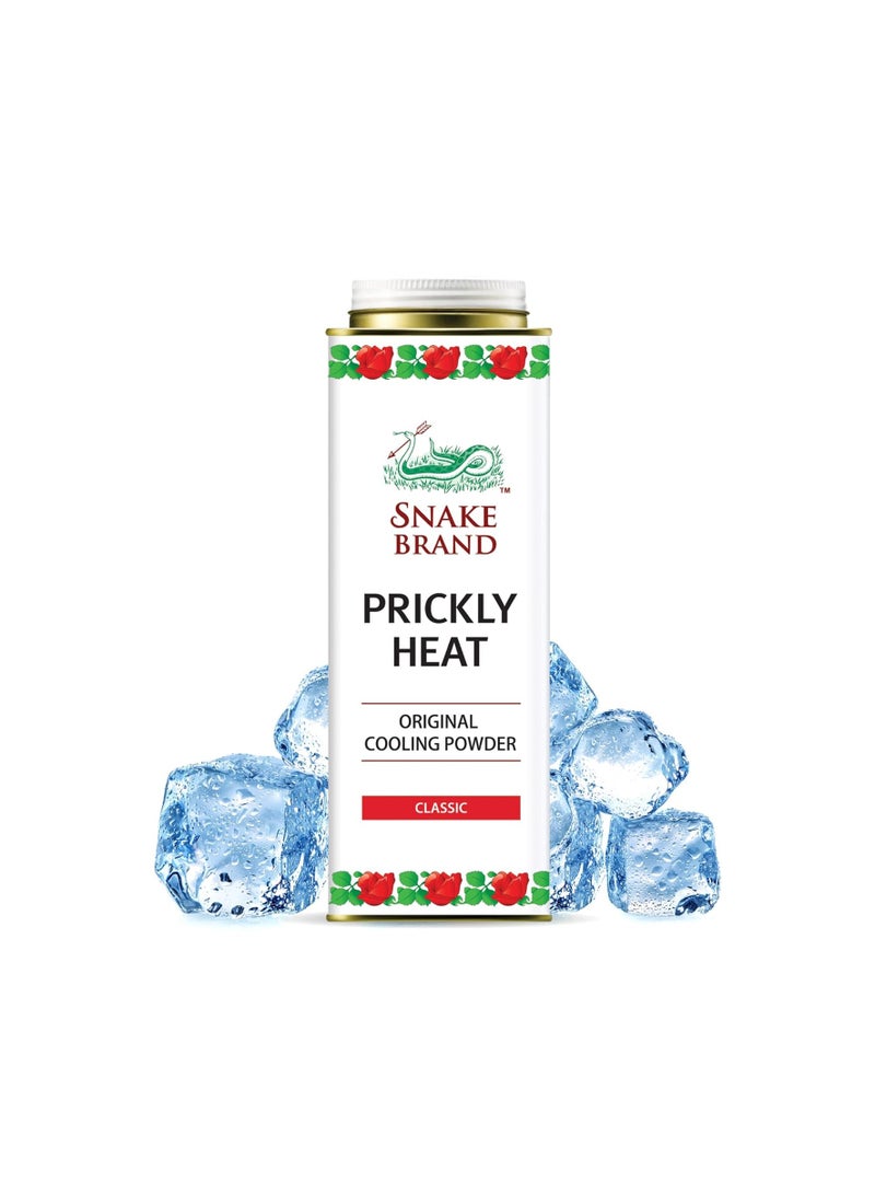 Snake Brand Prickly Heat Cooling Talcum Powder | For Heat & Rash Treatment | (Classic 280gm)