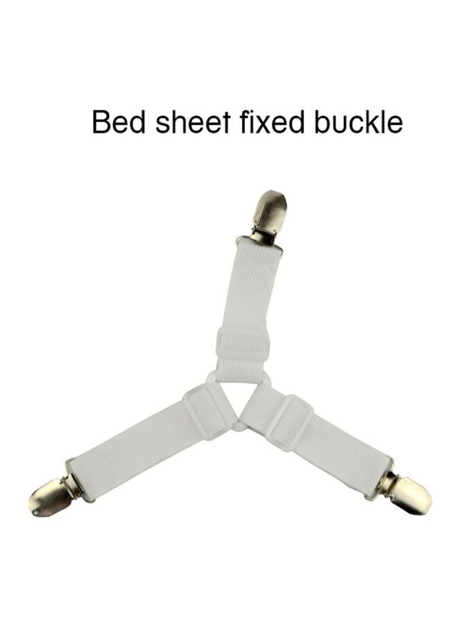 Adjustable Bed Sheet Fastener Combination White/Gold