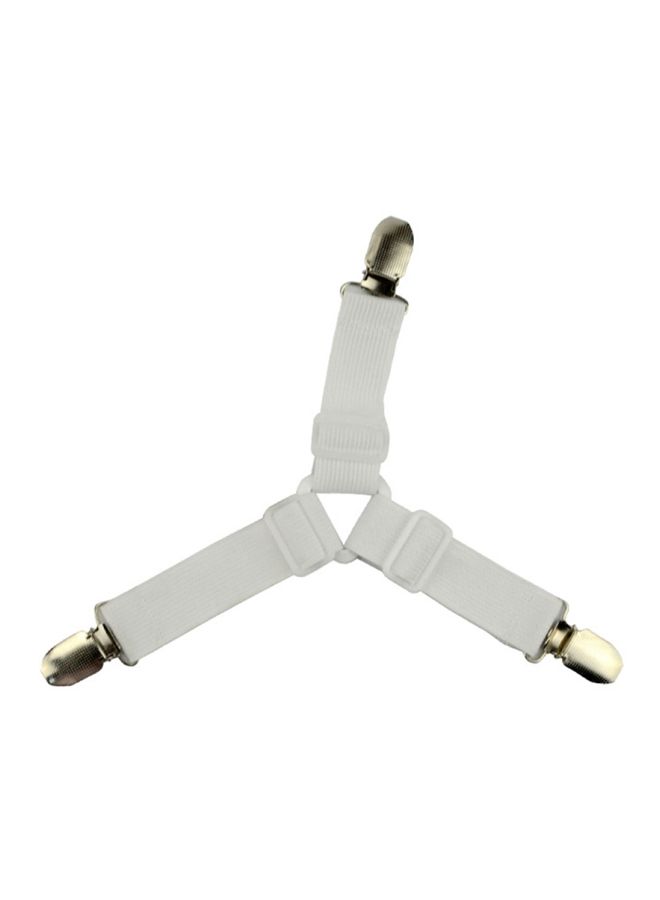 Adjustable Bed Sheet Fastener Combination White/Gold