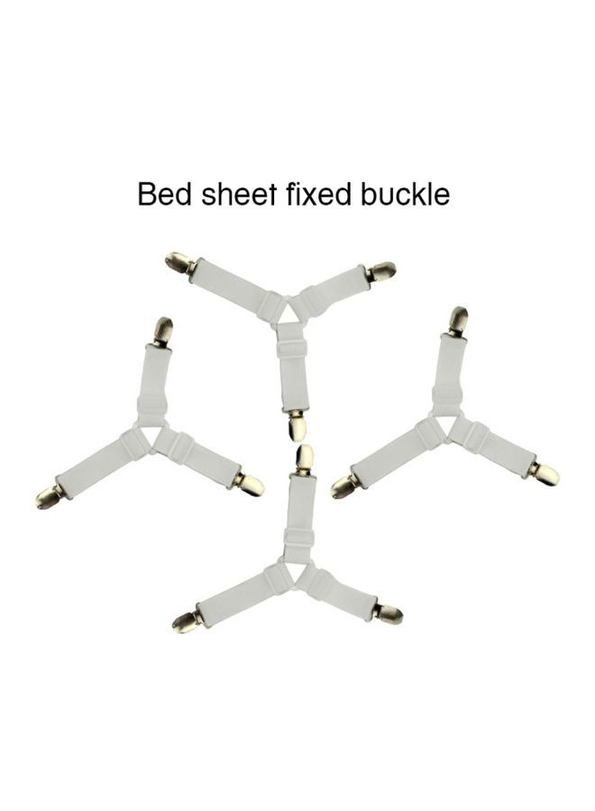 Adjustable Bed Sheet Fastener Combination White/Gold