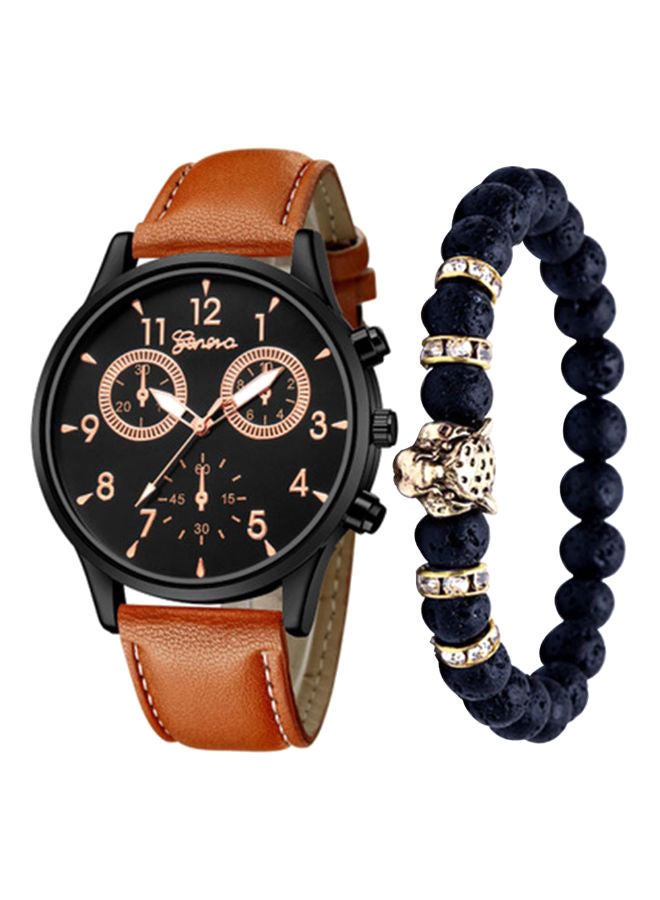 Men's 2-Piece Chronograph Watch And Bracelet Set 2742