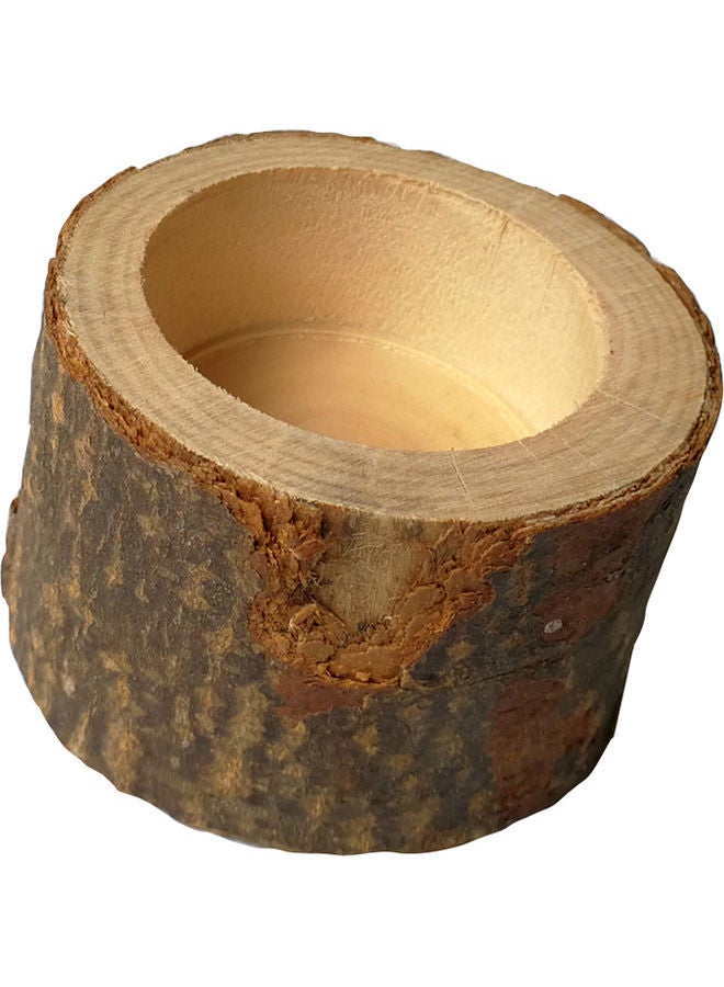 New Pillar Design Tealight Candlestick Brown