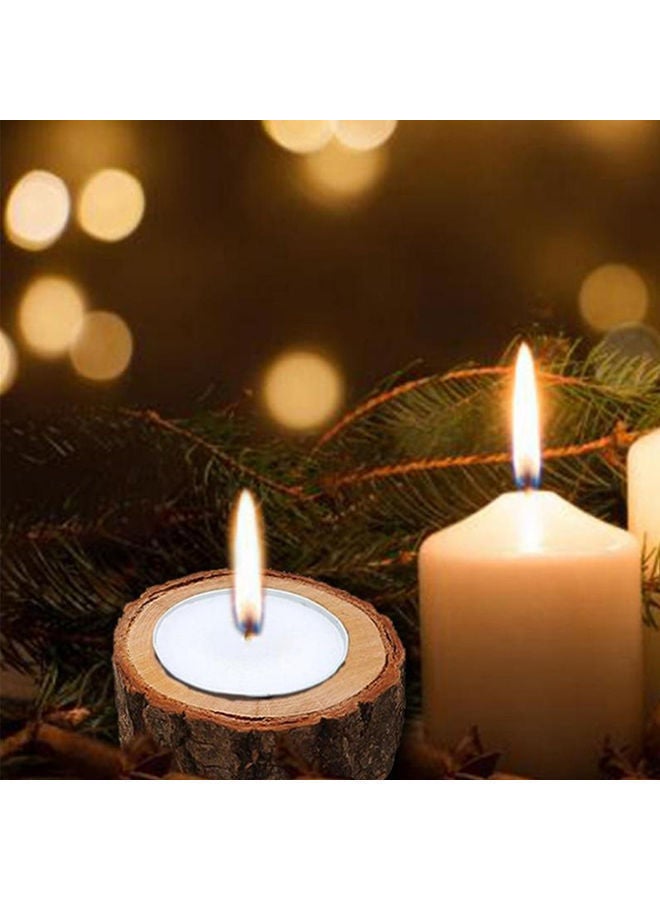 New Pillar Design Tealight Candlestick Brown