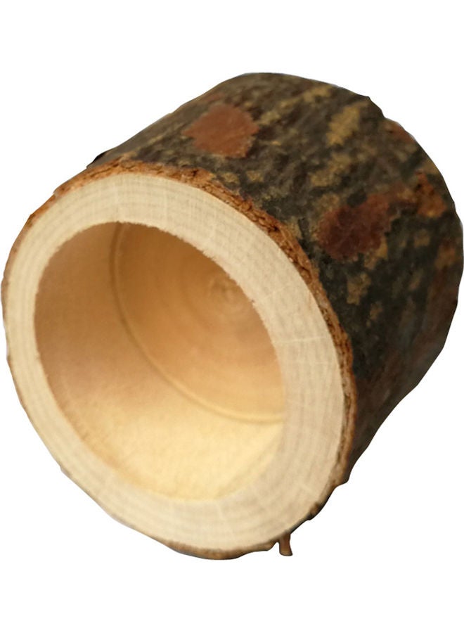 New Pillar Design Tealight Candlestick Brown