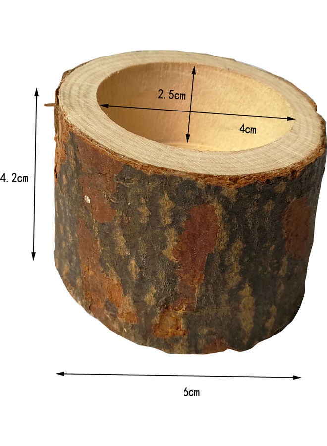 New Pillar Design Tealight Candlestick Brown