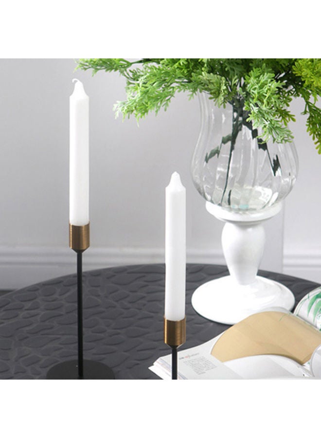 Metal Candlestick Holder Black/Gold 15.00x9.00x9.00cm