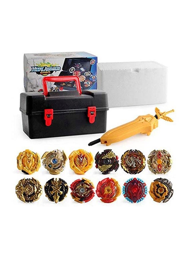 Beyblade Gold Burst Set Spinning With Grip Launcher Portable Box Case Gift 27.8 x 18.2 x 15.4cm