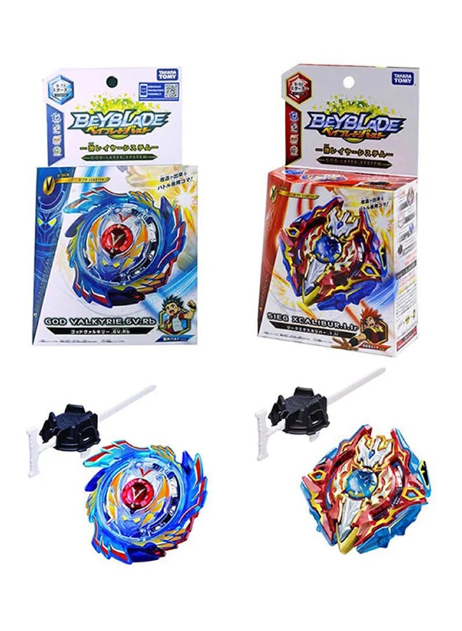 2-Piece Valkyrie And Sieg Xcalibur Beyblade Set 8.1x8x2.7inch