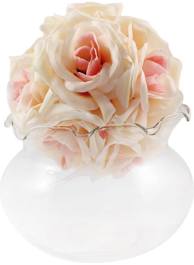 Wedding Party Rose Flower Ball Champagne 15 x 15cm