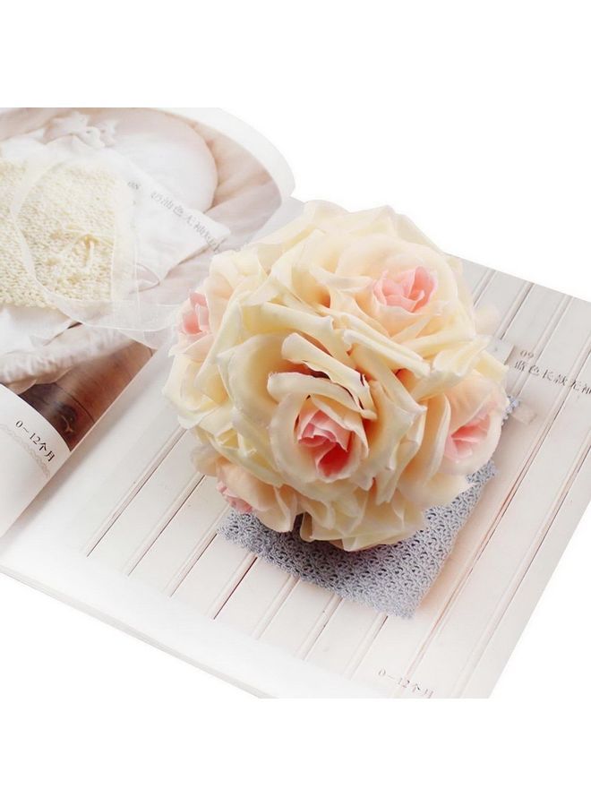 Wedding Party Rose Flower Ball Champagne 15 x 15cm