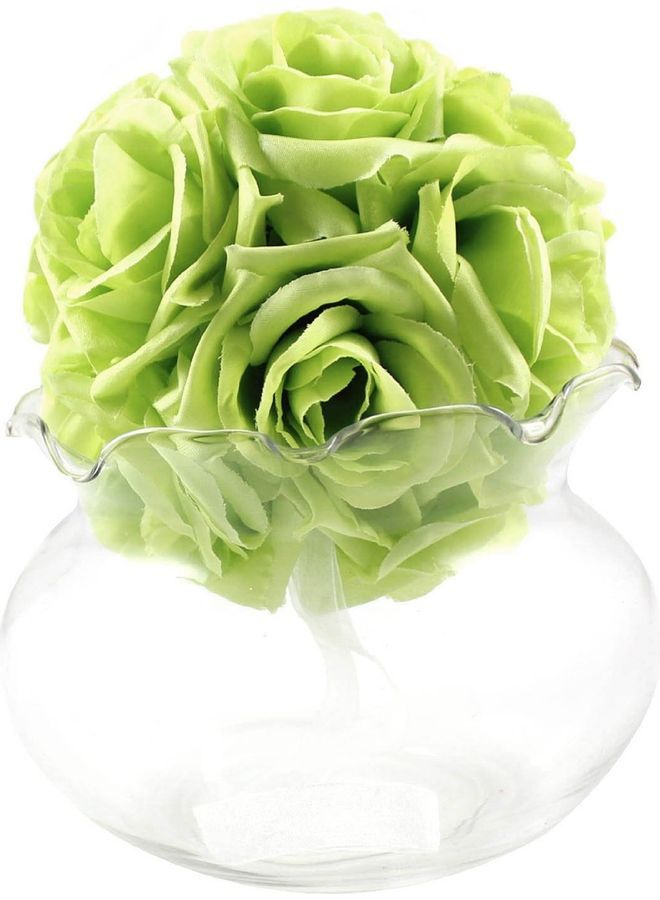 Wedding Party Rose Flower Ball Green 15 x 15cm