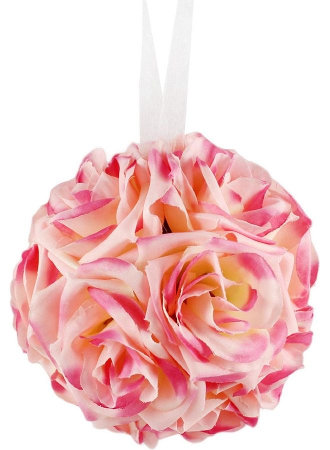 Wedding Party Rose Flower Ball Pink 13 x 13cm