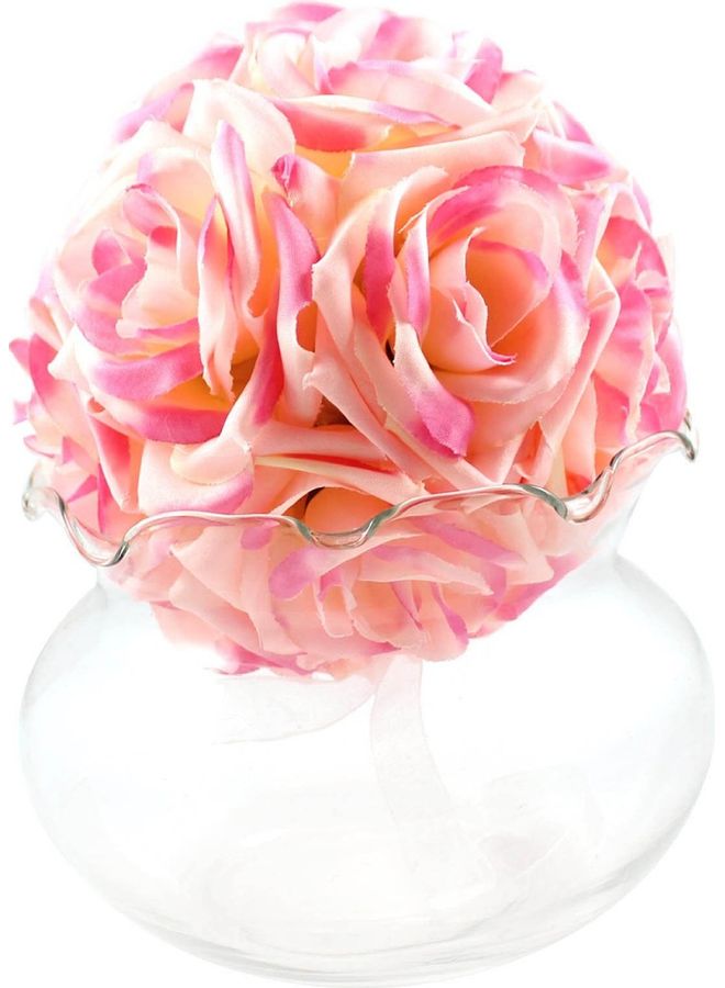 Wedding Party Rose Flower Ball Pink 13 x 13cm