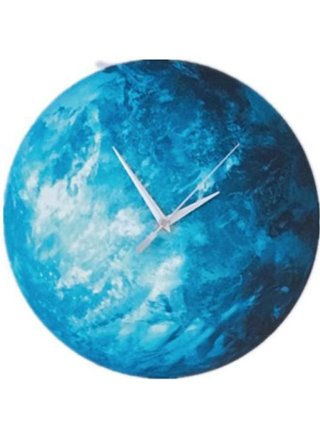 Moon Black Hole Wall Clock Living Room Light Night Earth Children'S Decoration Blue