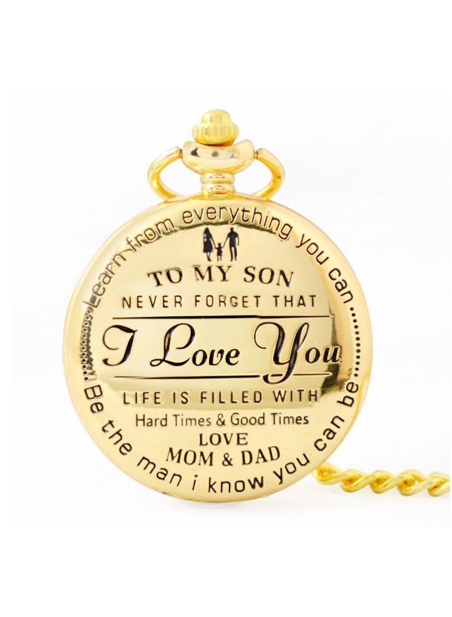 Men's Pocket Watch Letter Pattern Vintage Gift 8558