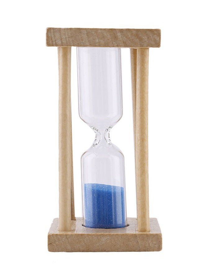 Wooden Hourglass Sand Clock Timer Beige/Blue 85x42x42centimeter