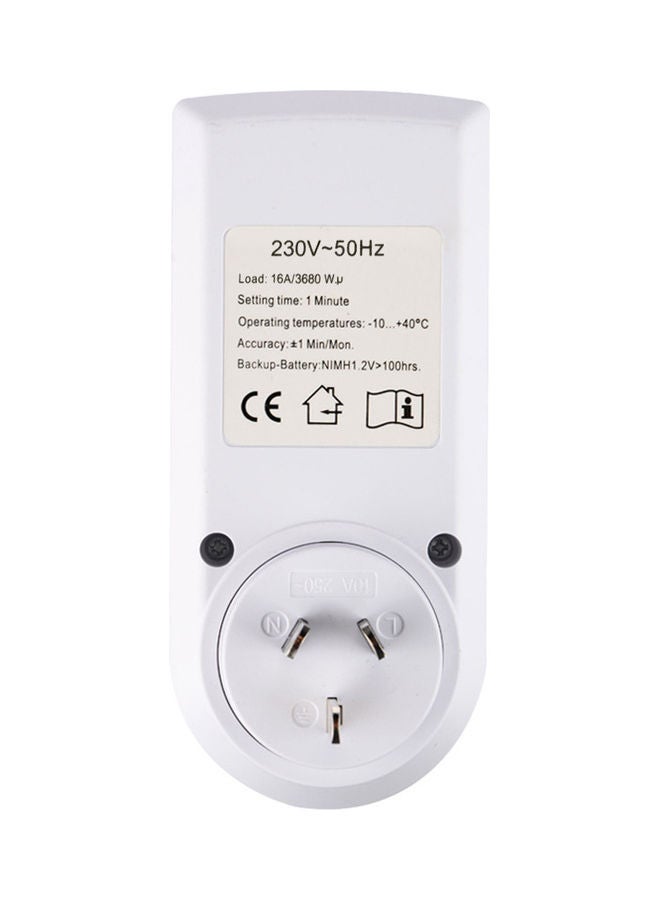 Digital Plug-in Timer Socket White