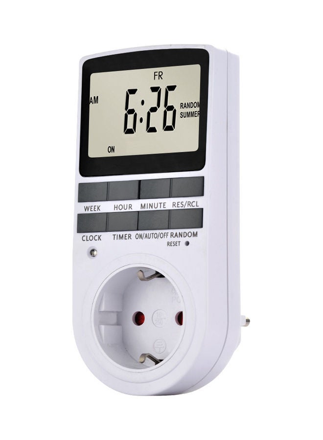 Digital Plug-in Timer Socket White