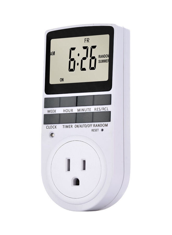 Digital Plug-in Timer Socket White