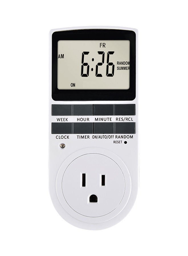 Digital Plug-in Timer Socket White