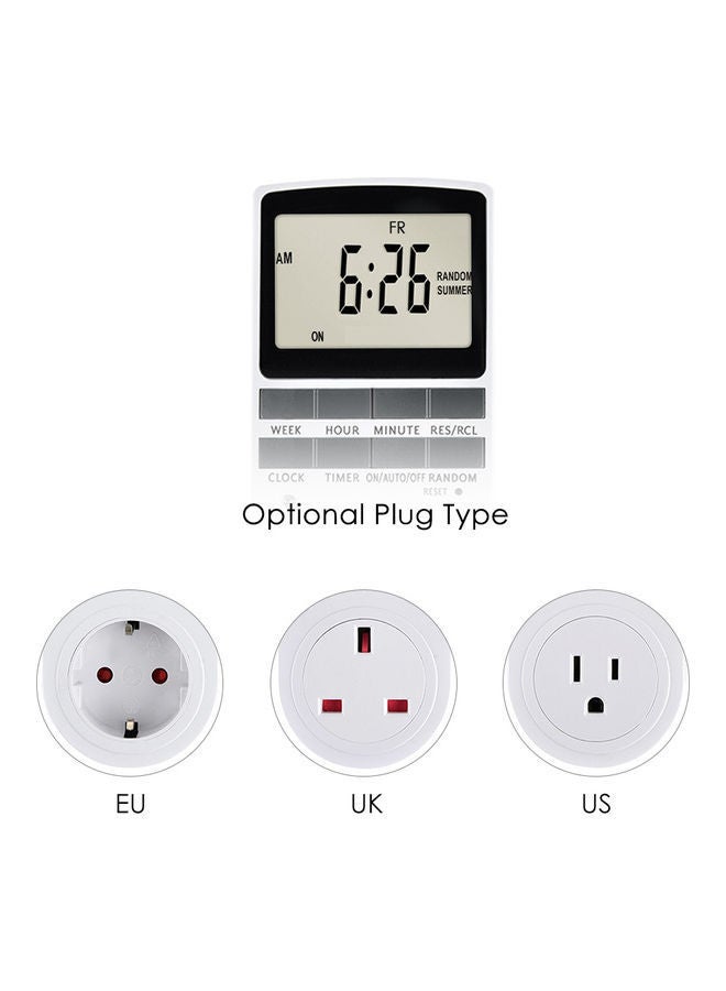 Digital Plug-in Timer Socket White