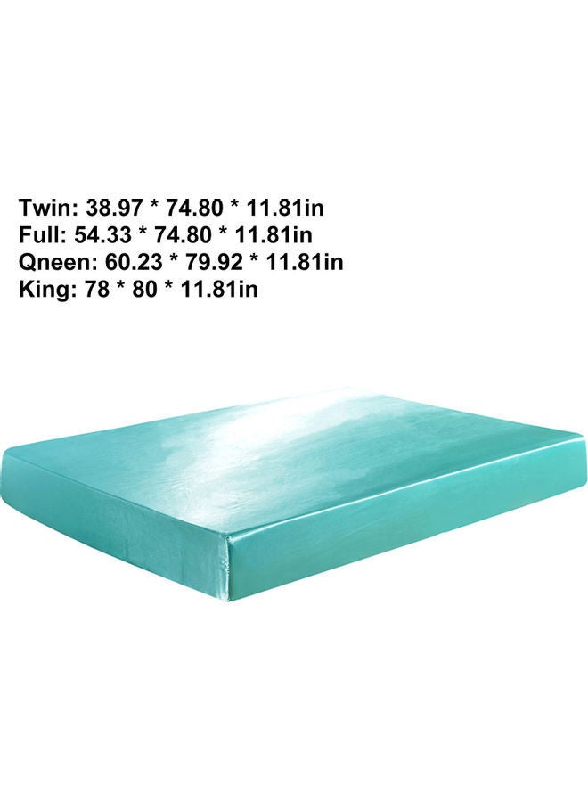 Well-made Soft Silk Fitted Sheet Cover polyester Green 37.00 x 3.00 28.00cm