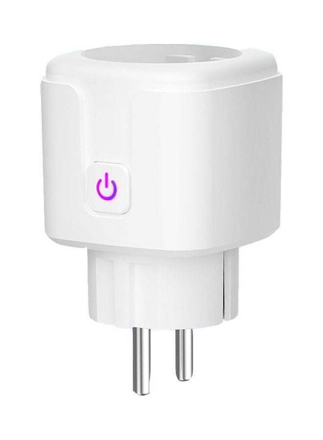 Remote Voice Control Tuya Wifi Intelligent Socket Plug White