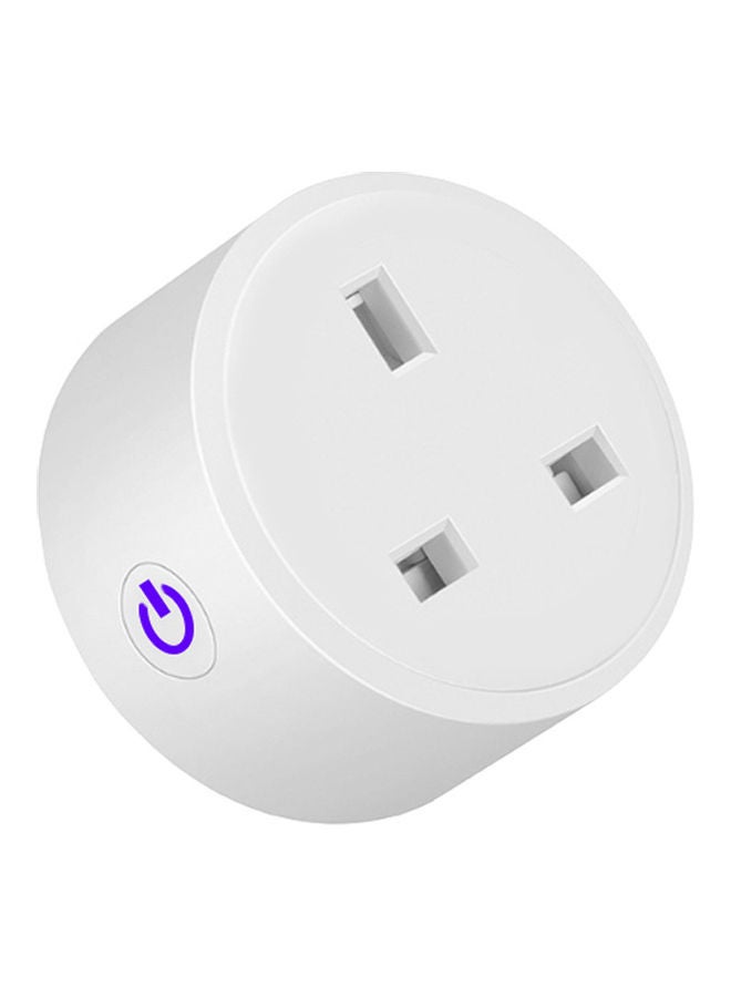 Remote Voice Control Tuya Wifi Intelligent Socket Plug White