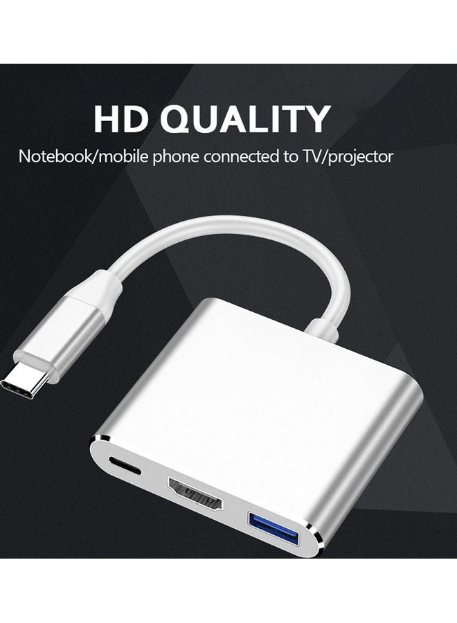Type-C Multi-Port Adapter Silver