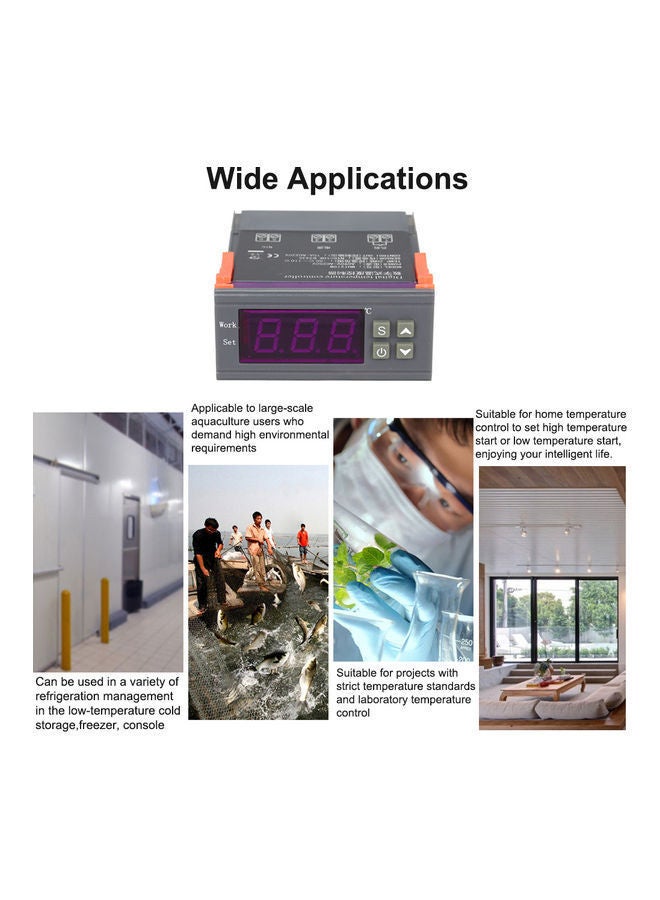 Intelligent Microcomputer Digital Temperature Controller Set Grey/Orange