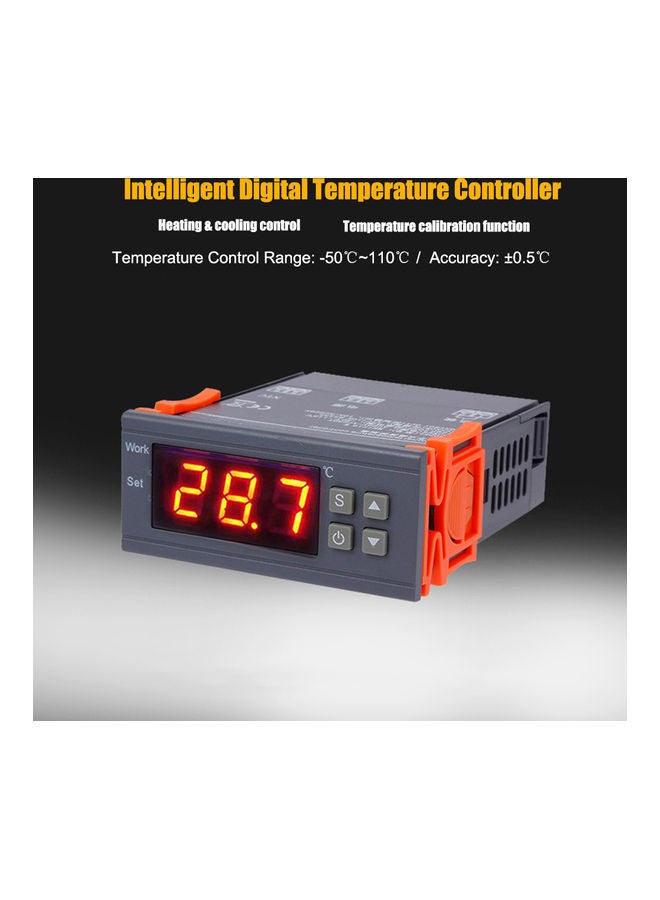 Intelligent Microcomputer Digital Temperature Controller Set Grey/Orange
