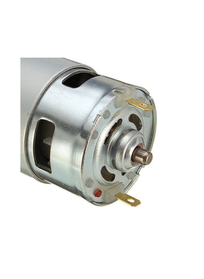DC 12V-36V Ball Bearing Large Torque Low Noise Motor Silver 10x5x5centimeter