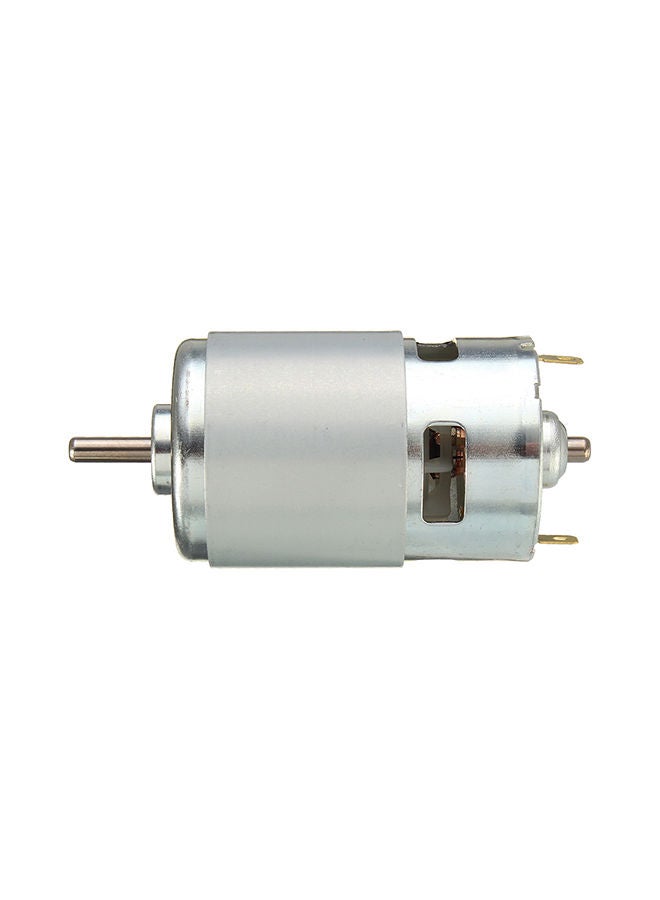DC 12V-36V Ball Bearing Large Torque Low Noise Motor Silver 10x5x5centimeter