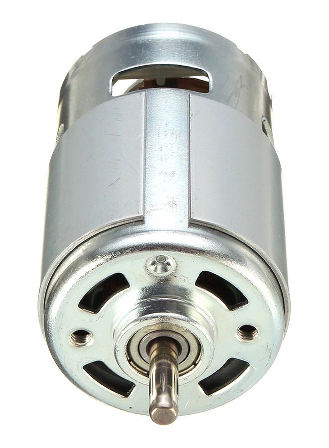 DC 12V-36V Ball Bearing Large Torque Low Noise Motor Silver 10x5x5centimeter