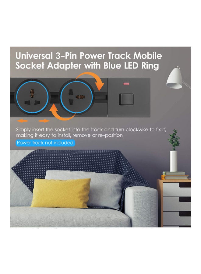 Electrical Socket Black/Blue