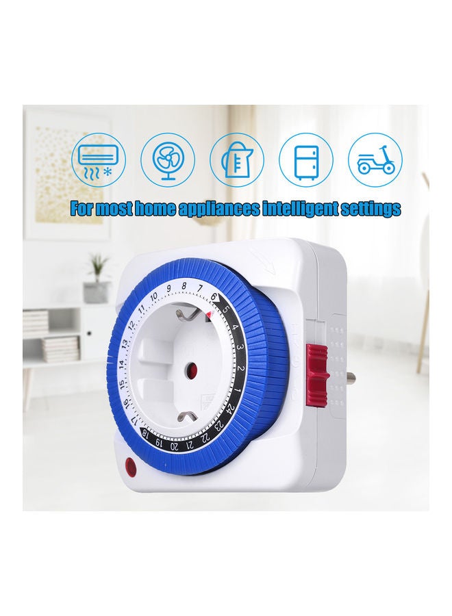 Plug-In Timer Switch White/Blue/Black