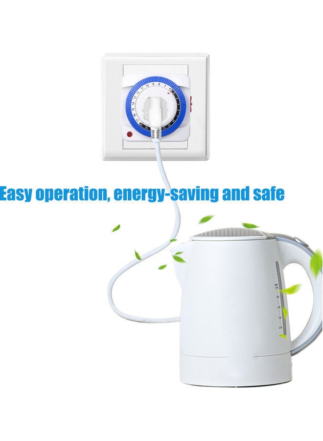 Plug-In Timer Switch White/Blue/Black