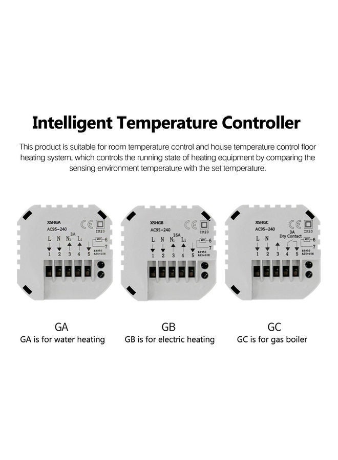 Intelligent Temperature Controller Thermostat Black