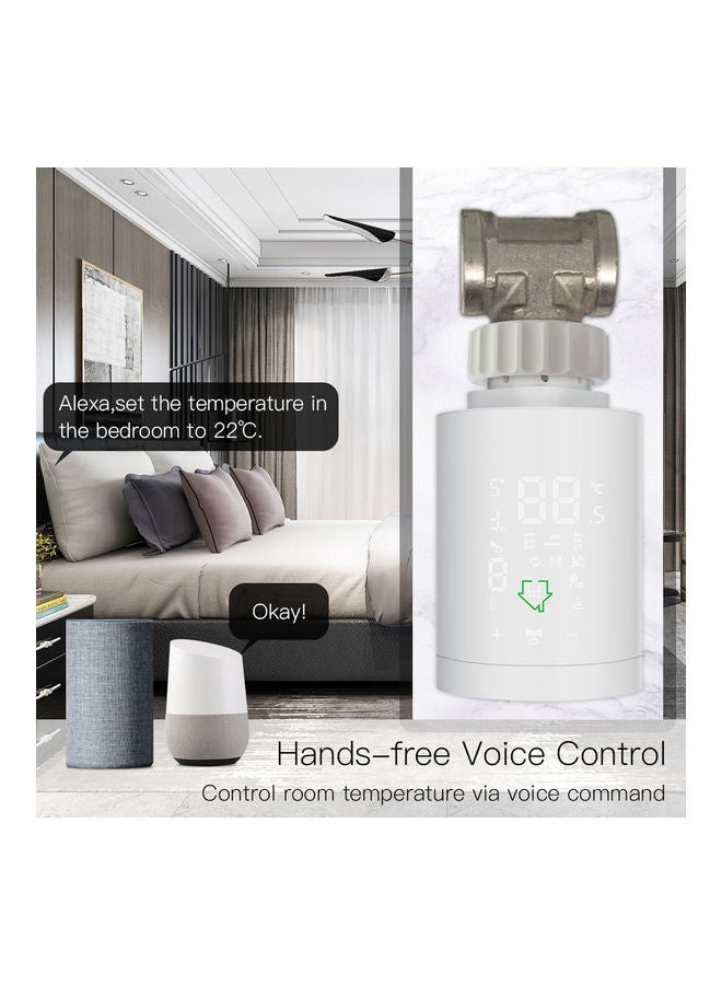 Intelligent Programmable Voice Control Thermostatic Radiator White