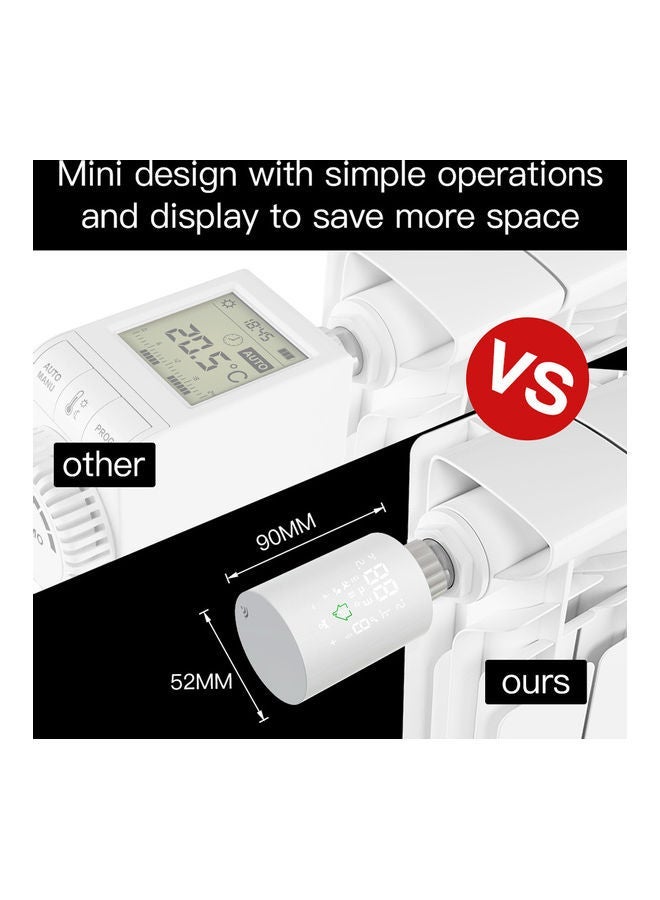 Intelligent Programmable Voice Control Thermostatic Radiator White