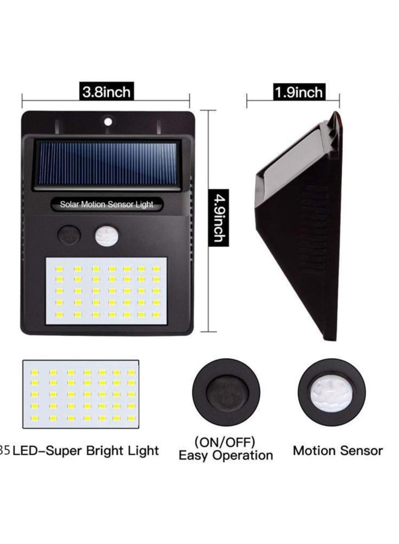 【4 pack】 35 LED Solar Lights Outdoor Waterproof Solar Motion Sensor Light Wireless Lights Outside Wall Lamp for Driveway Patio Garden Path