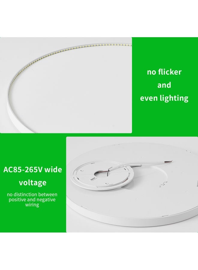 6500-7000K Round LED Ceiling Light White