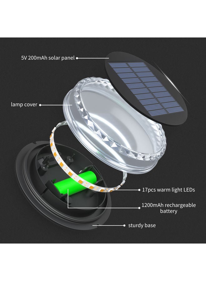 Water Resistant LED Solar Deck Light Yellow