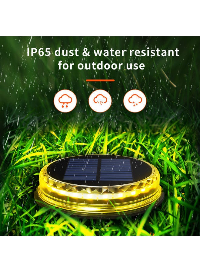 Water Resistant LED Solar Deck Light Yellow