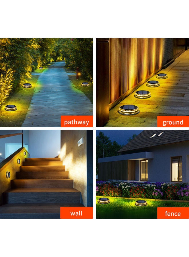 Water Resistant LED Solar Deck Light Yellow