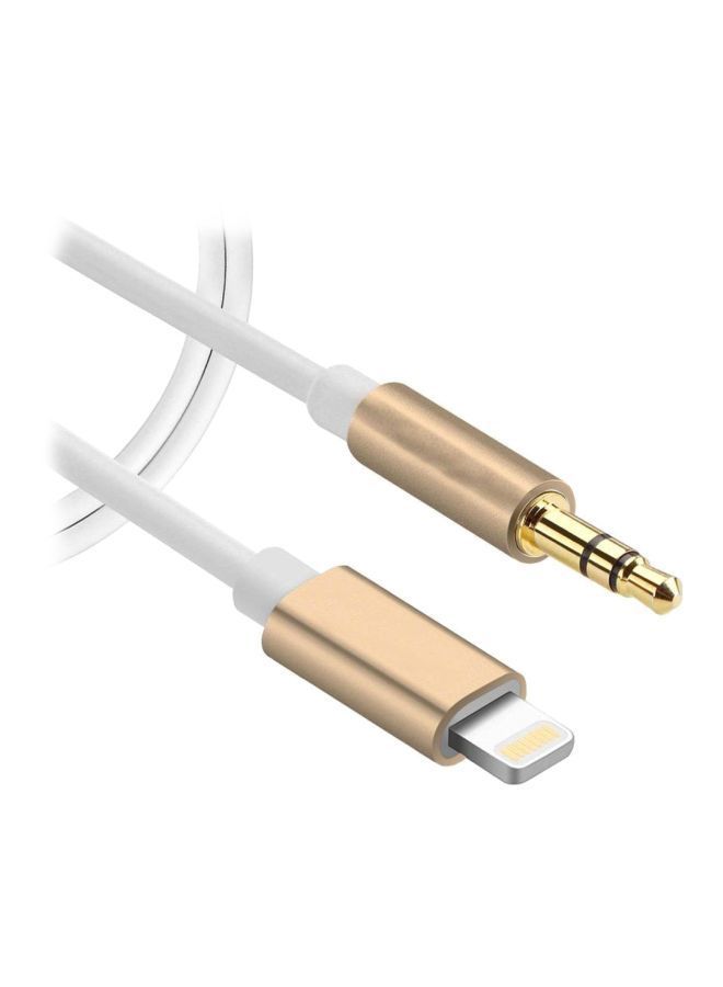 Lightning To 3.5 mm Adapter Cable White