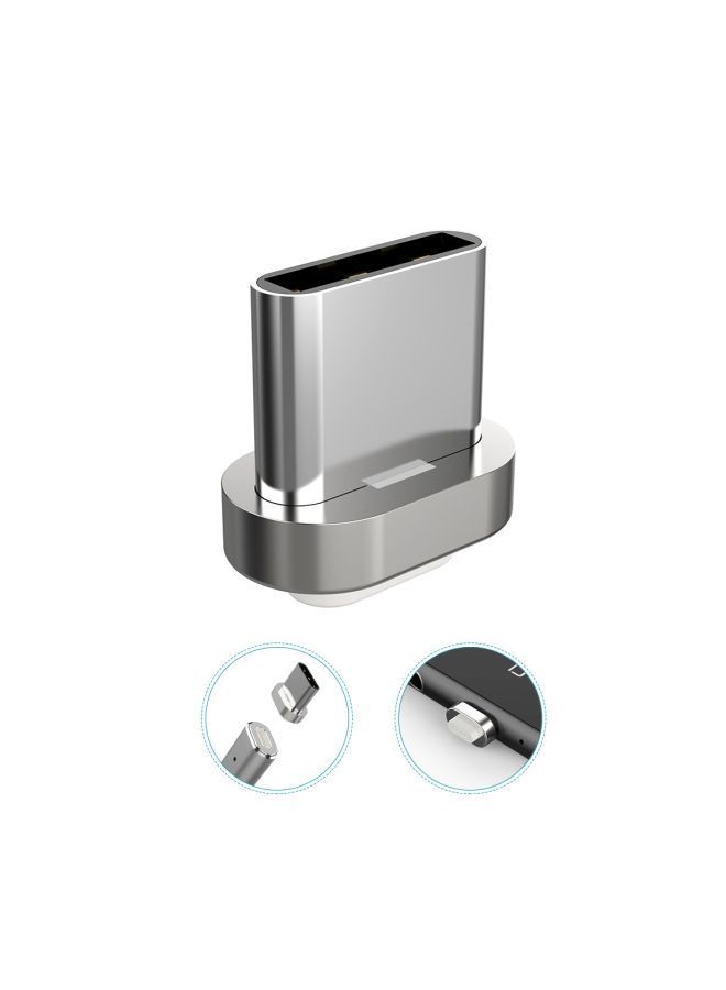 Detachable Magnetic Type-C Adapter Silver