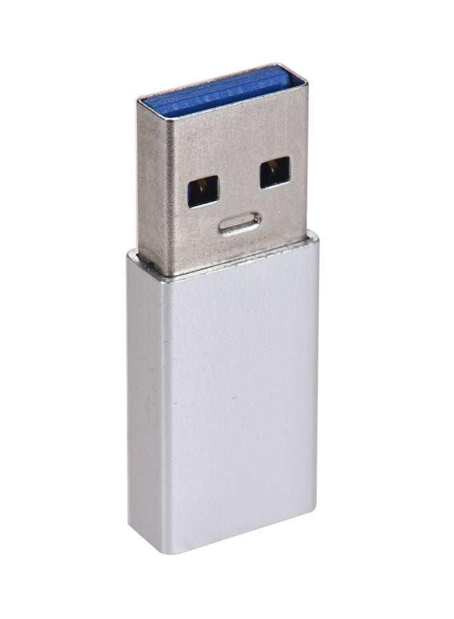 2-In-1 Data Converter Charging Adapter Silver