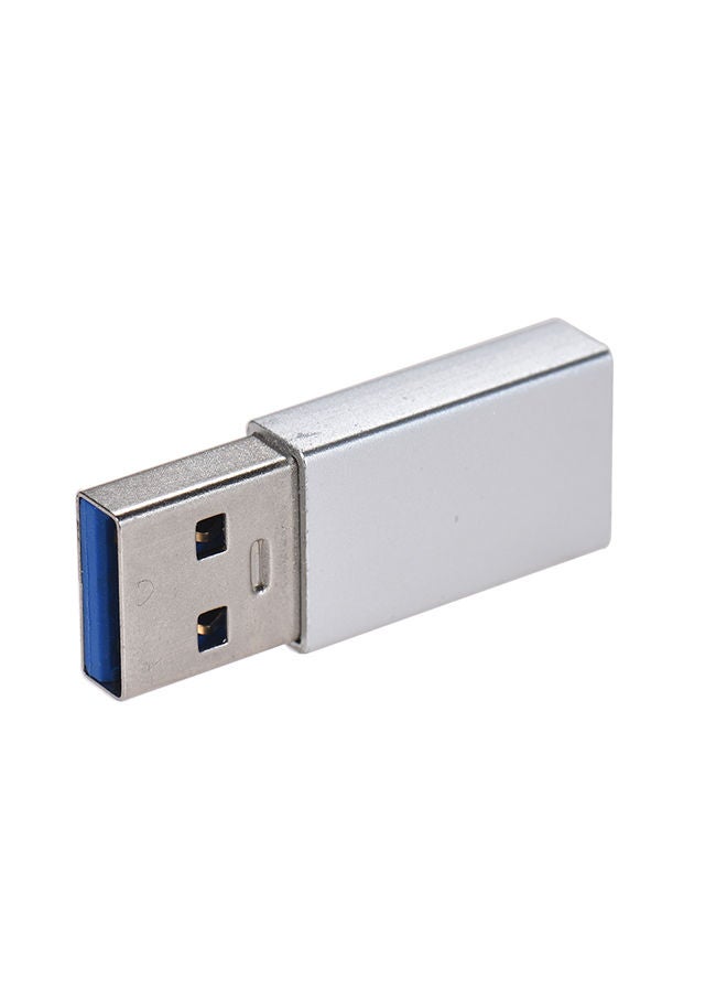 2-In-1 Data Converter Charging Adapter Silver